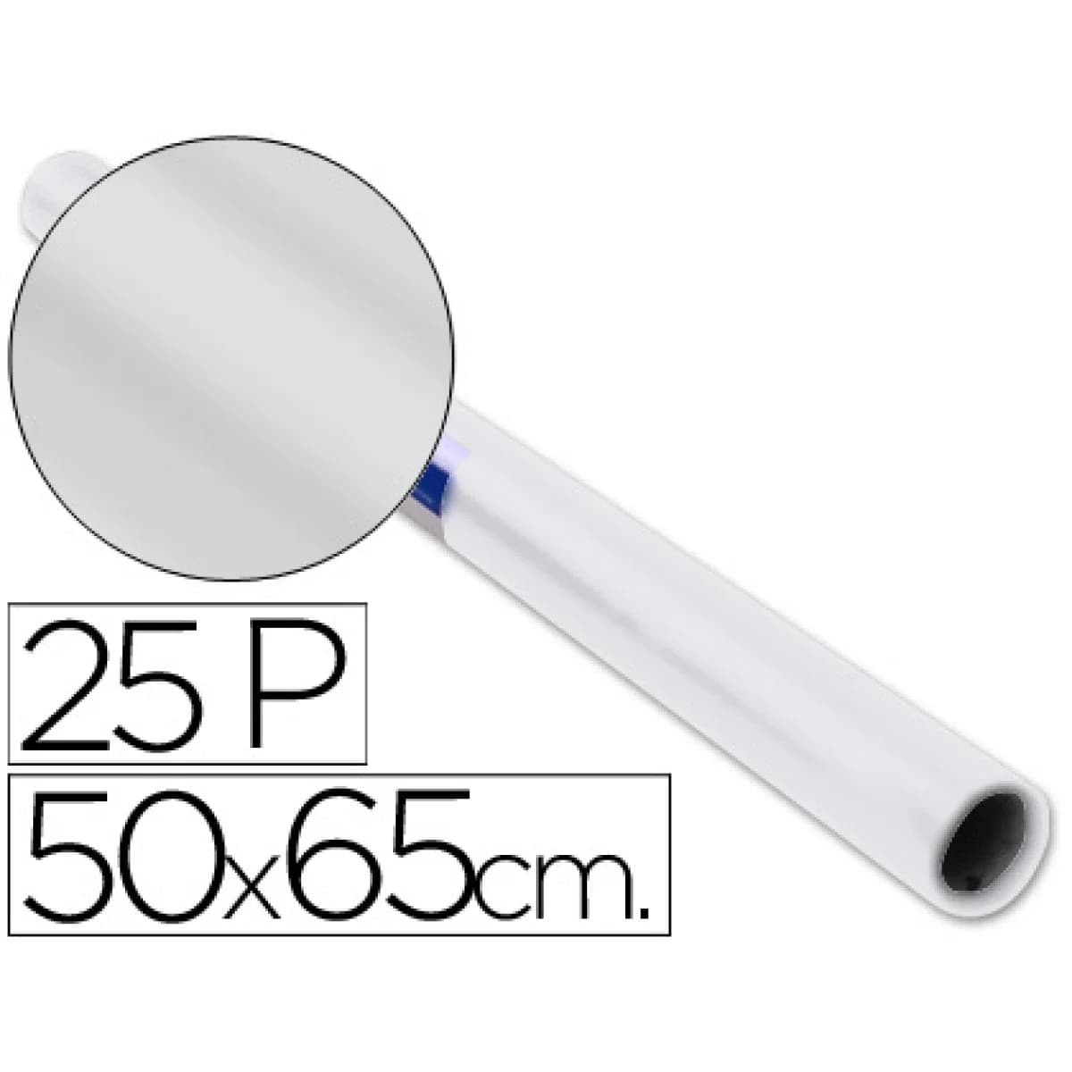 Papel Lustro Branco 50x65cm Rolo 25Fls (1 Uni.)