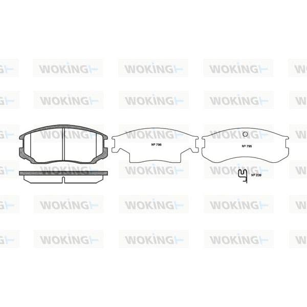 WOKING Jogo de Pastilhas para Travão de Disco - P2573.22