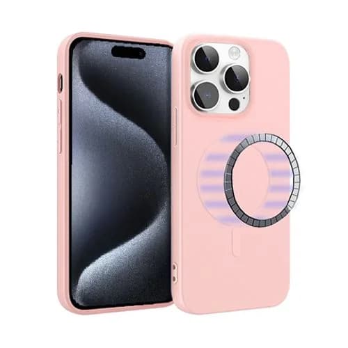 Capa Icoveri com MagSafe para Apple iPhone 15 Pro Max- Rosa