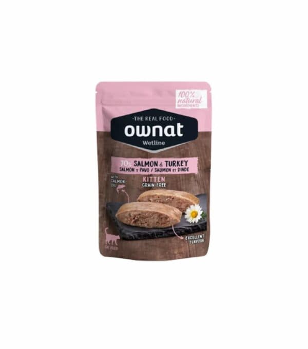 Ownat Wetline Kitten Salmão e Peru Ração Húmida para Gatos - Campet