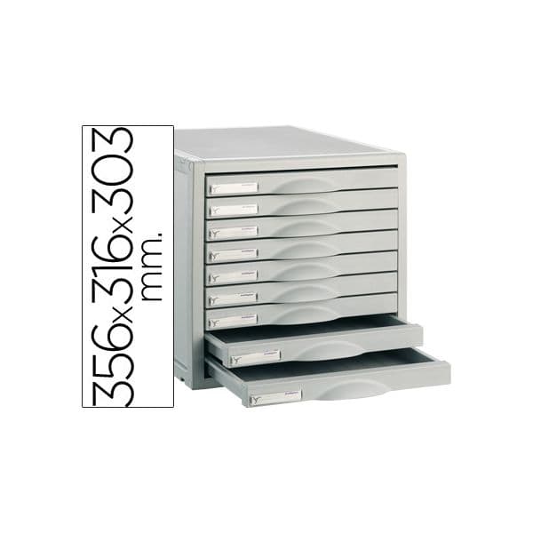 Archivo 2000 Módulo Classificador 9 Gavetas 356x316x303mm Cinza - 8409C