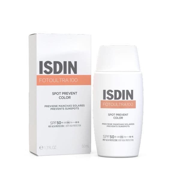 Protetor Solar Isdin Fotoultra 100 Spot Prevent Color FPS50+ 50ml