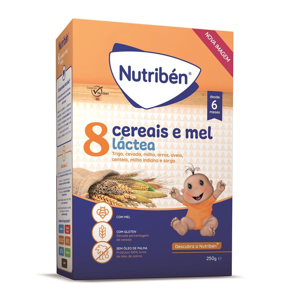 Nutribén Farinhas 8 Cereais e Mel Láctea 250g