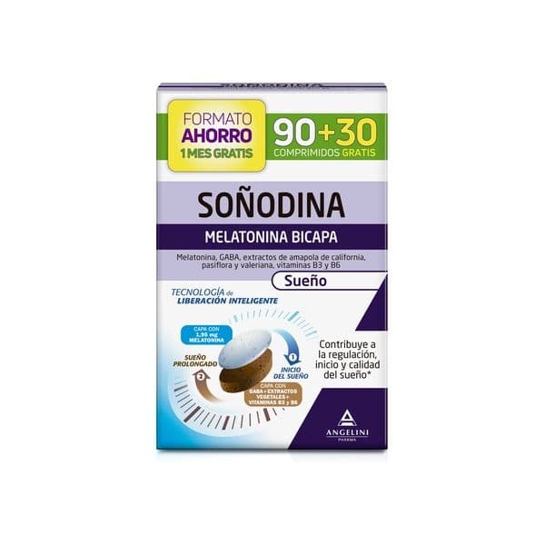 Soñodina Bicamada Sonhadora de Melatonina 120 Comprimidos
