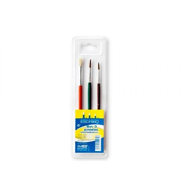 Flojim Conjunto 3 Pinceis Sortidos 55032 N. 4/6/8