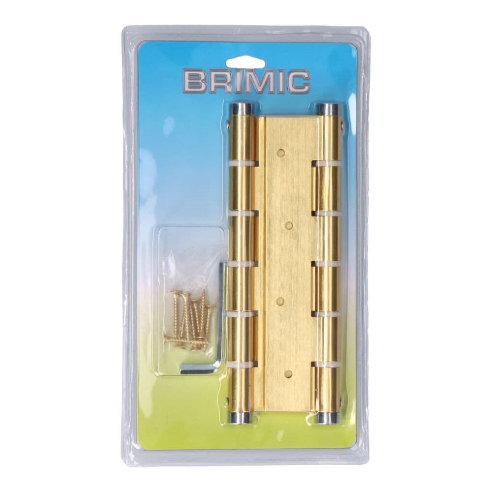 Micel Dobradiça de Dupla Ação BS10 M57003 Alumínio Dourado e Preto 180 x 33 mm