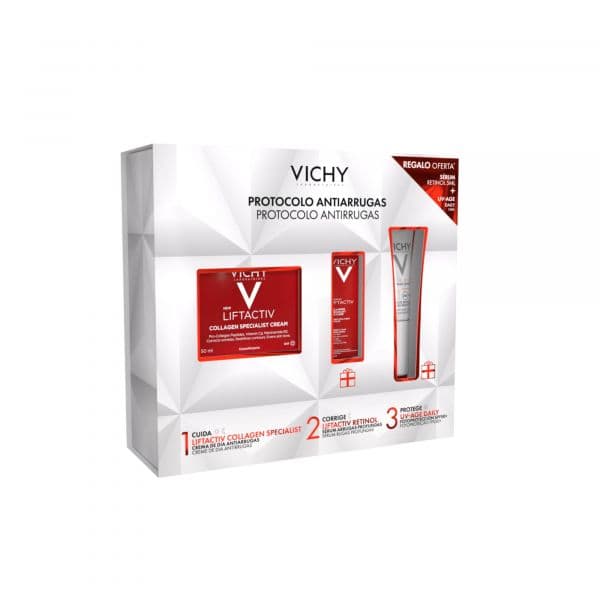 Vichy Liftactiv Collagen Specialist 50ml + Sérum Retinol 5ml + Capital Soleil UV-Age Daily Fluido SPF50+ 15ml Coffret