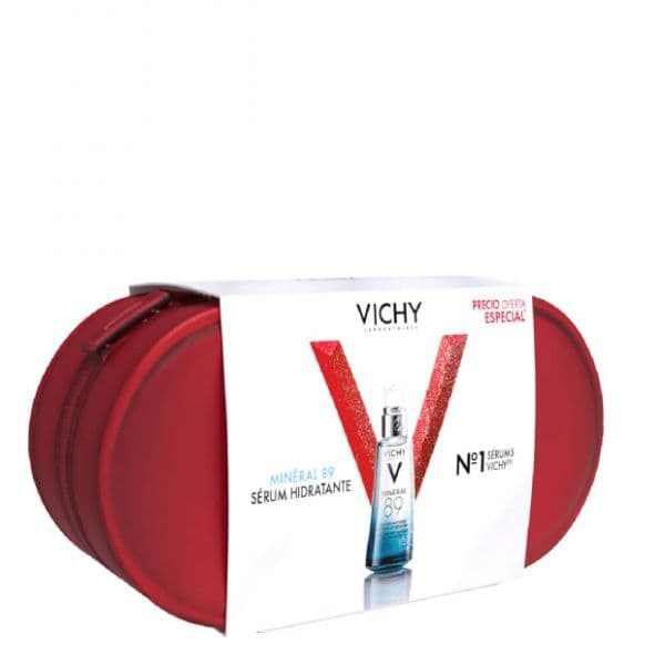 Vichy Minéral 89 Sérum Concentrado Rosto Hidratante 50ml + Bolsa Coffret