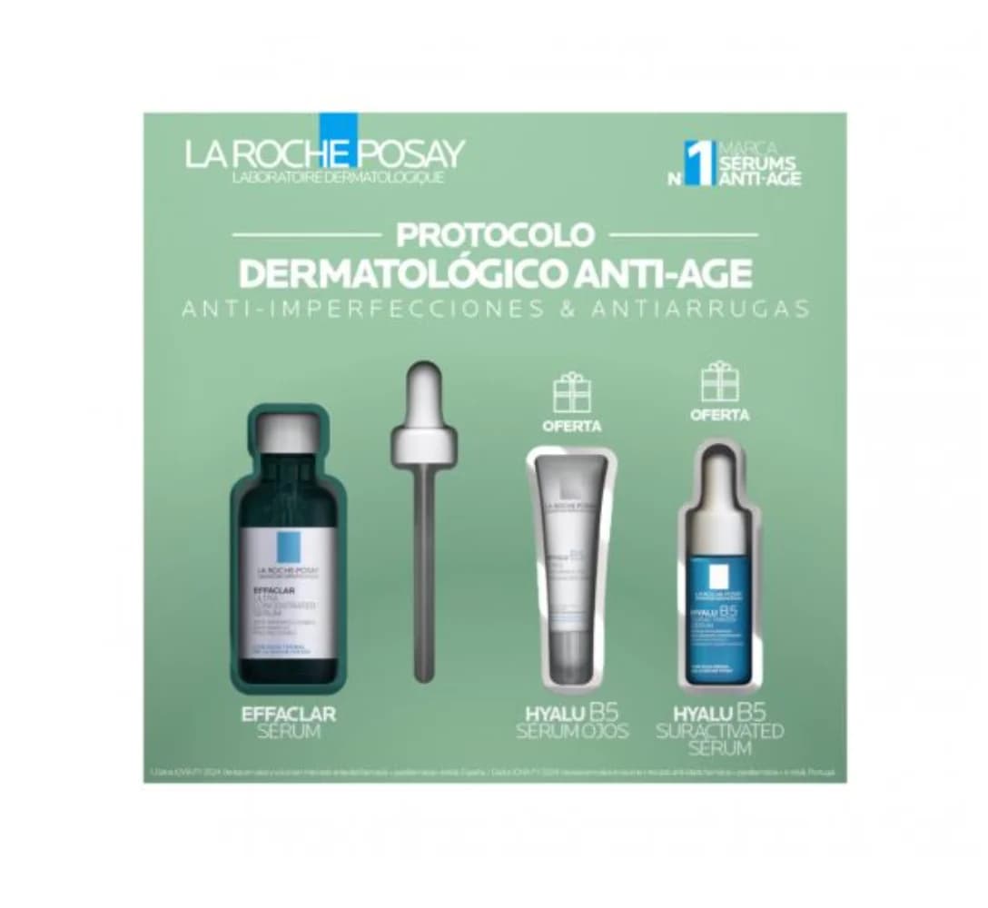 La Roche Posay Effaclar Sérum 30ml + Hyalu B5 Sérum Olhos 5ml + Hyaku B5 Sérum Superactivado 10ml Coffret