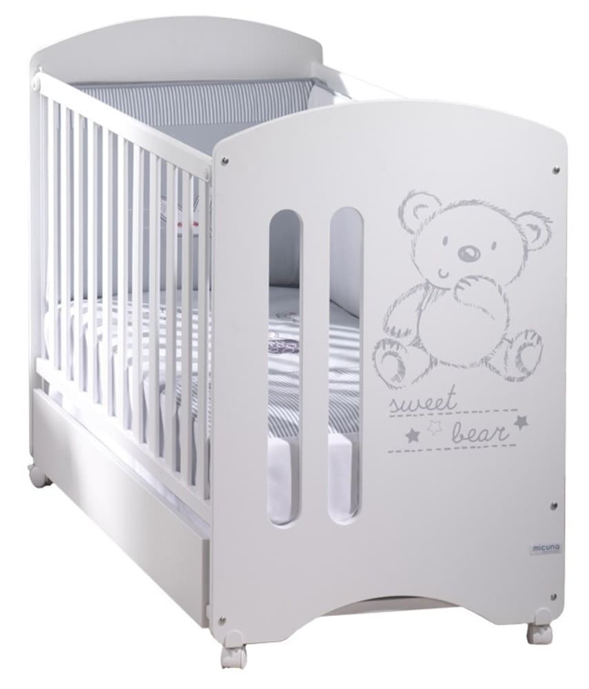 Berço Micuna (60 X 120 cm) Sweet Bear Basic Branco