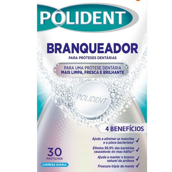 Polident Branqueador Para Protéses Dentárias cx. c/30 Pastilhas - Perfumário - A sua perfumaria online | Perfumaria e Brindes