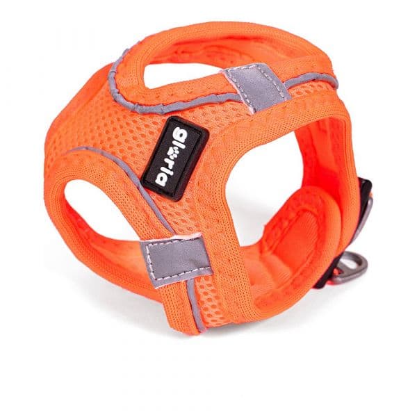 Gloria Arnês para Cães Air Mesh Trek Star Ajustável Laranja Tamanho XXXS (18-20 cm)