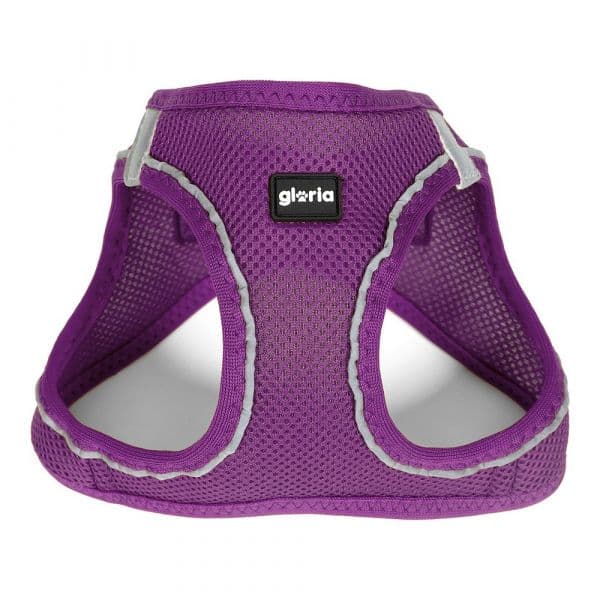 Gloria Arnês para Cães Air Mesh Trek Star Ajustável Roxo Tamanho L (33,4-35 cm)
