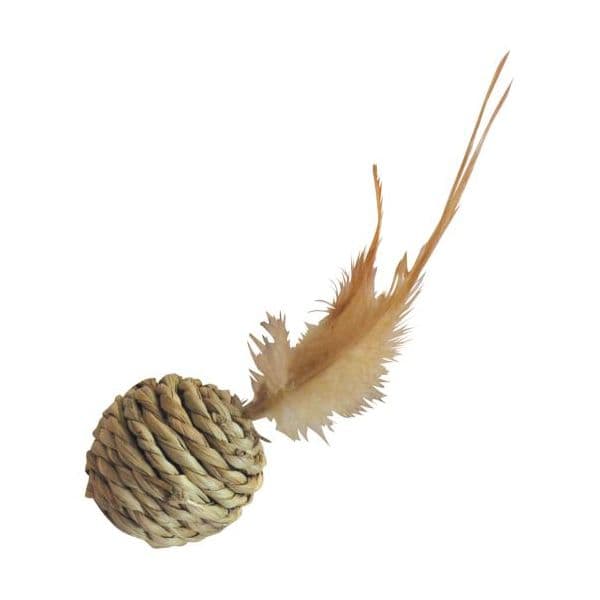 Gloria Brinquedo Gato Gato Bola Seagrass e Penas 33 g - JU00426