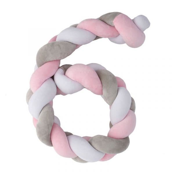 Plastimyr Trança Protetora de Berço 200cm - Rosa - PL5922002