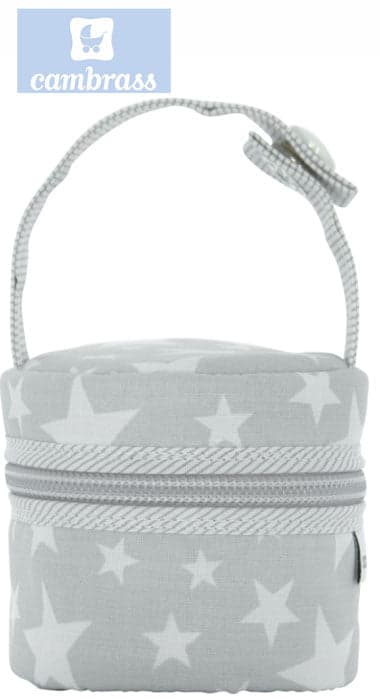 Cambrass - Porta Chupetas Estrela Cinza 8,5x8,5x11 cm - CB35485
