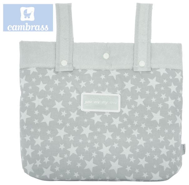 CAMBRASS - SACO DE MATERNIDADE ESTRELA CINZA 17x40x34 CM