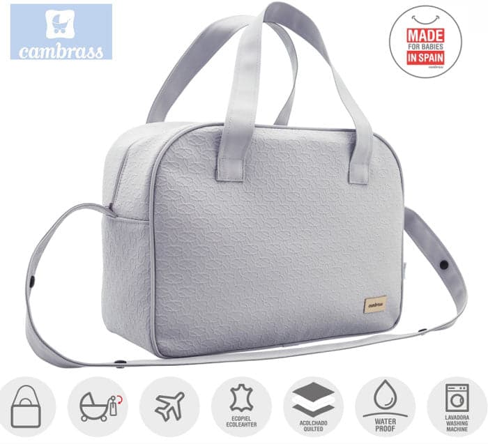 CAMBRASS - SACO DE MATERNIDADE LUXY CINZA 18x44x33 CM