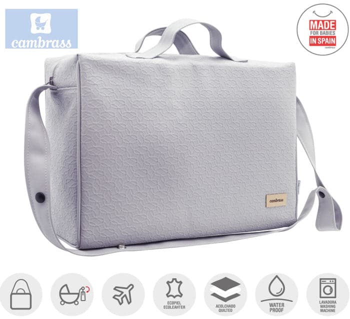 CAMBRASS - SACO DE MATERNIDADE LUXY CINZA 16x41.5x29 CM