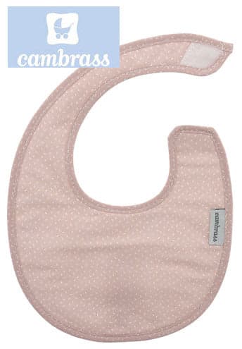 CAMBRASS - BABETE COM VELCRO CÉU ROSA / CHUVA 16x19 CM
