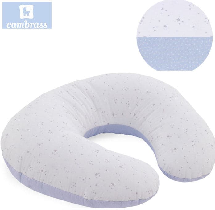 CAMBRASS - ALMOFADA DE AMAMENTAÇÃO 53x45x10 CM CÉU AZUL / ESTRELA
