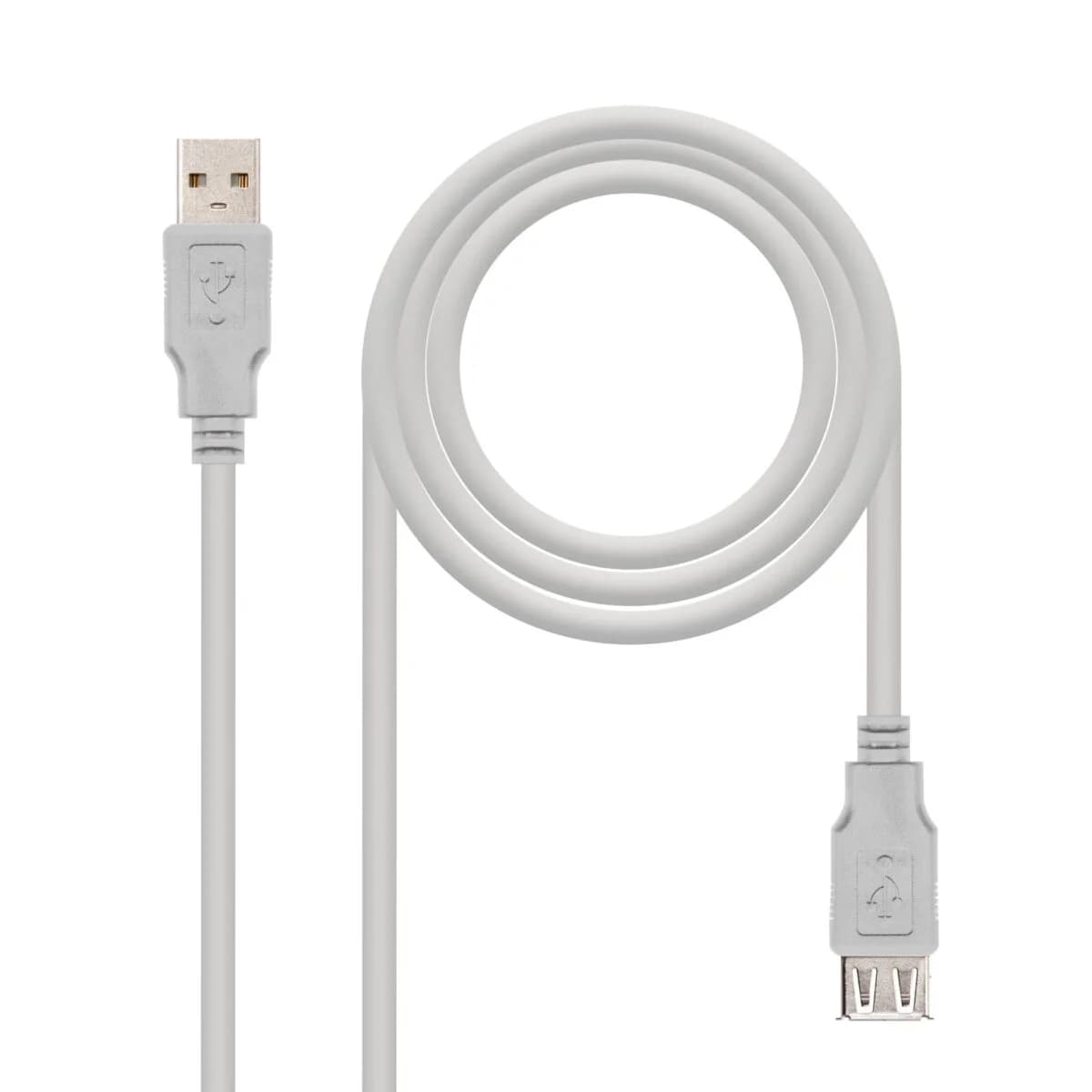 Nanocable Cabo Extensão USB A Macho para USB A Fêmea 3m – USB 2.0