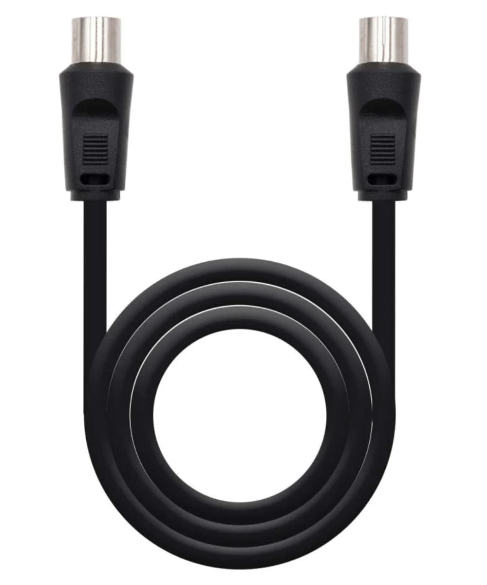 Nanocable Cabo de Antena Coaxial Analógico 1.8m Black