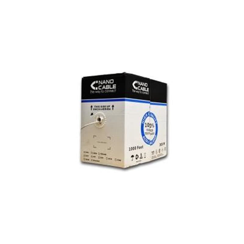 Bobina de cabo FTP RJ45 CAT6 Nanocable 305 M Cobre