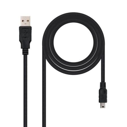Cabo USB 2.0 Nanocable / Preto / 1m / 10.01.0401