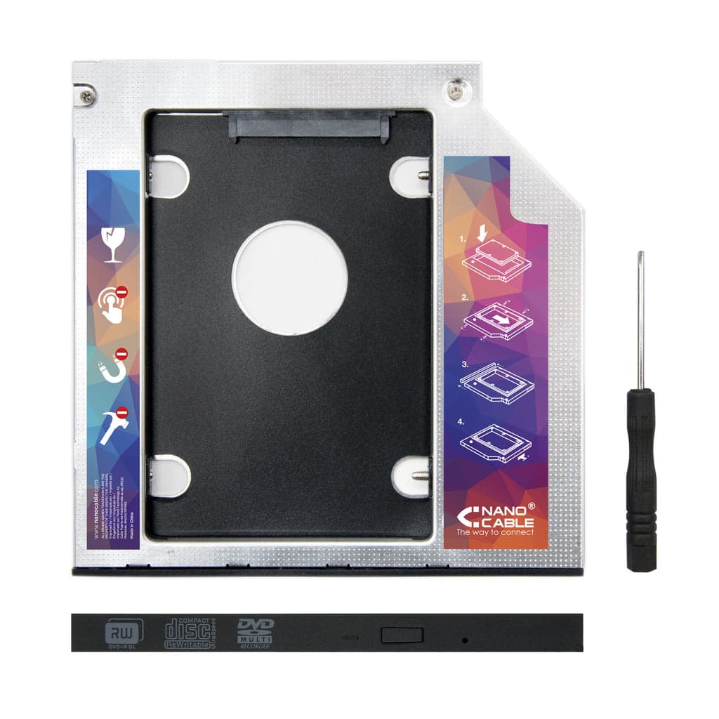 Adaptador Nanocable Leitor DVD para HDD/SSD STA 2.5 9.5mm