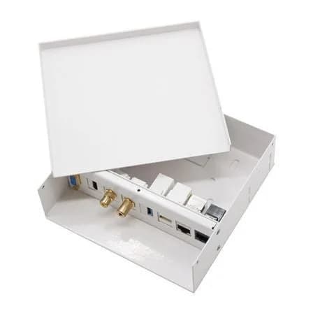 Nanocable Painel de Parede VGA+HDMI+JACK3.5+RCA+2xUSB+2xRJ45 Branco - 10.35.0003