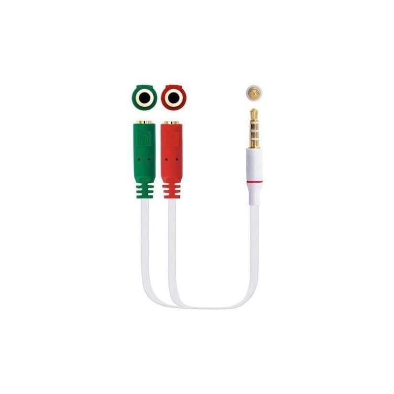NanoCable Cabo Áudio 1x Jack 3.5mm Macho > 2x Jack 3.5mm Fêmea 0.2m