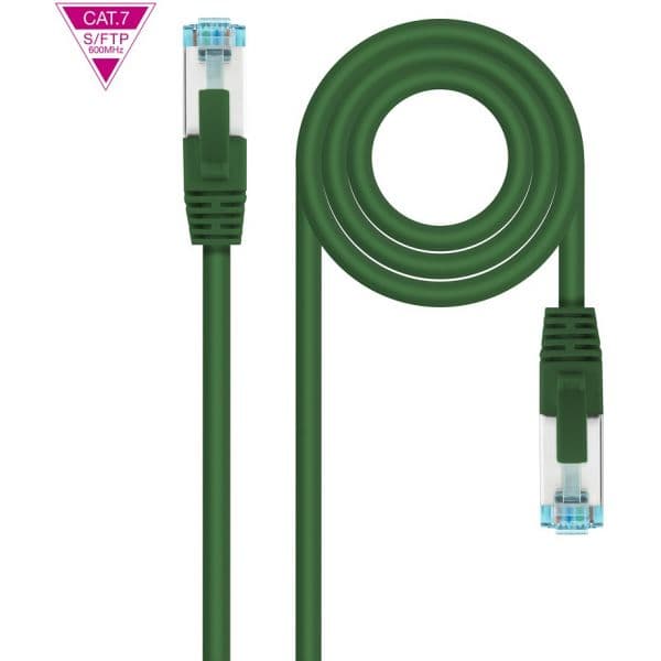 Nanocable Cabo de Rede RJ45 Cat7 S-ftp AWG26 Verde (50cm) - 10.20.1700-GR