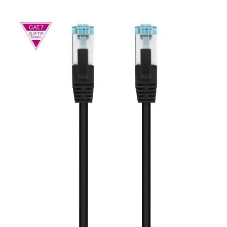 Nanocable - Cable de Red Cat.7 600MHZ LSZH SFTP PIMF AWG26, Negro, 2 m - 10.20.1702-BK