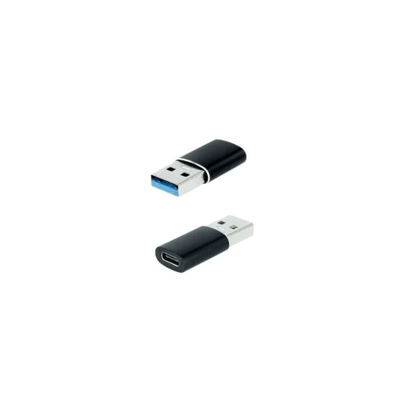 ADAPTADOR USB-A/M 3.1 A USB-C/H ALUMINIO NEGRO NANOCABLE 10.02.0012
