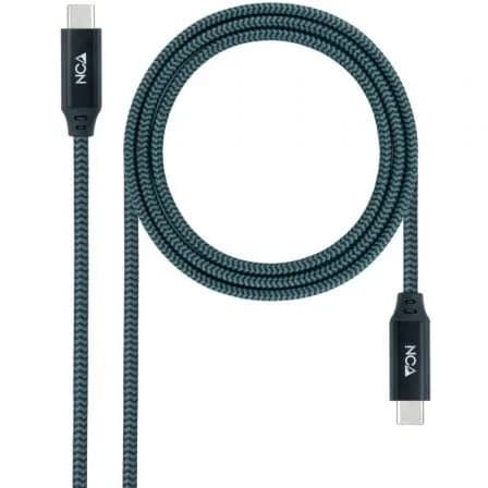 Nanocable 10.01.4301-L150-COMB cabo USB 1,5 m USB4 Gen 2x2 USB C Verde-azulado, Preto, Cinzento