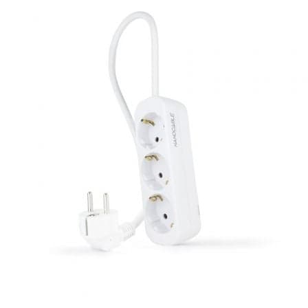 Nanocable Extensão elétrica 1,4 m 3 tomada(s) CA Interior Branco - 10.38.0003-NS