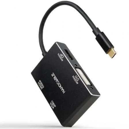 Nanocable Base e Duplicador de Portas C/ Fios USB 3.2 Gen 1 (3.1 Gen 1) Type-c (preto) - 10.16.4307
