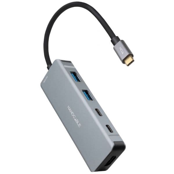 Nanocable Adaptador Hub "6-EM-1" USB-C - (2 X Usb-a + 2 X USB-C + Hdmi + USB-C Pd 100W) - 10.16.1006