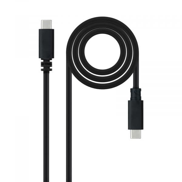 Nanocable Cabo USB 2.0 3A USB-C M/M 1.5 M Black