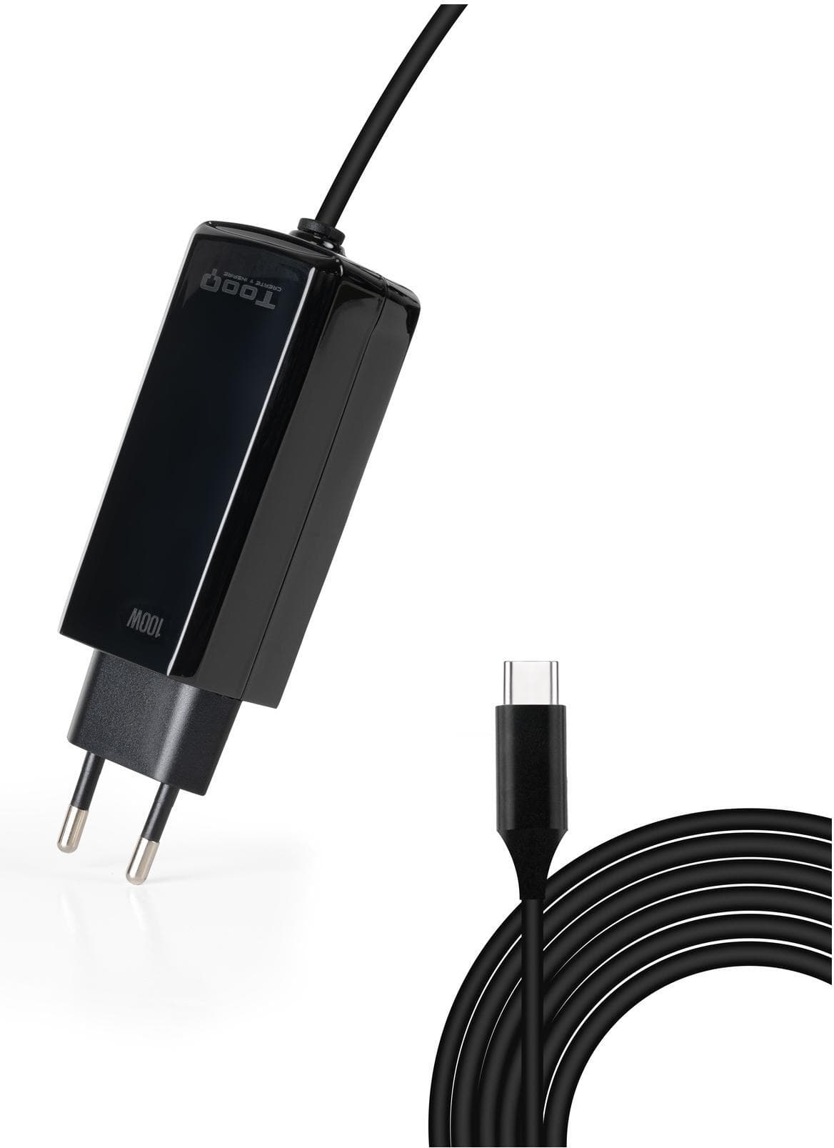 Tooq Carregador de GaN USB-C PD 100W Black