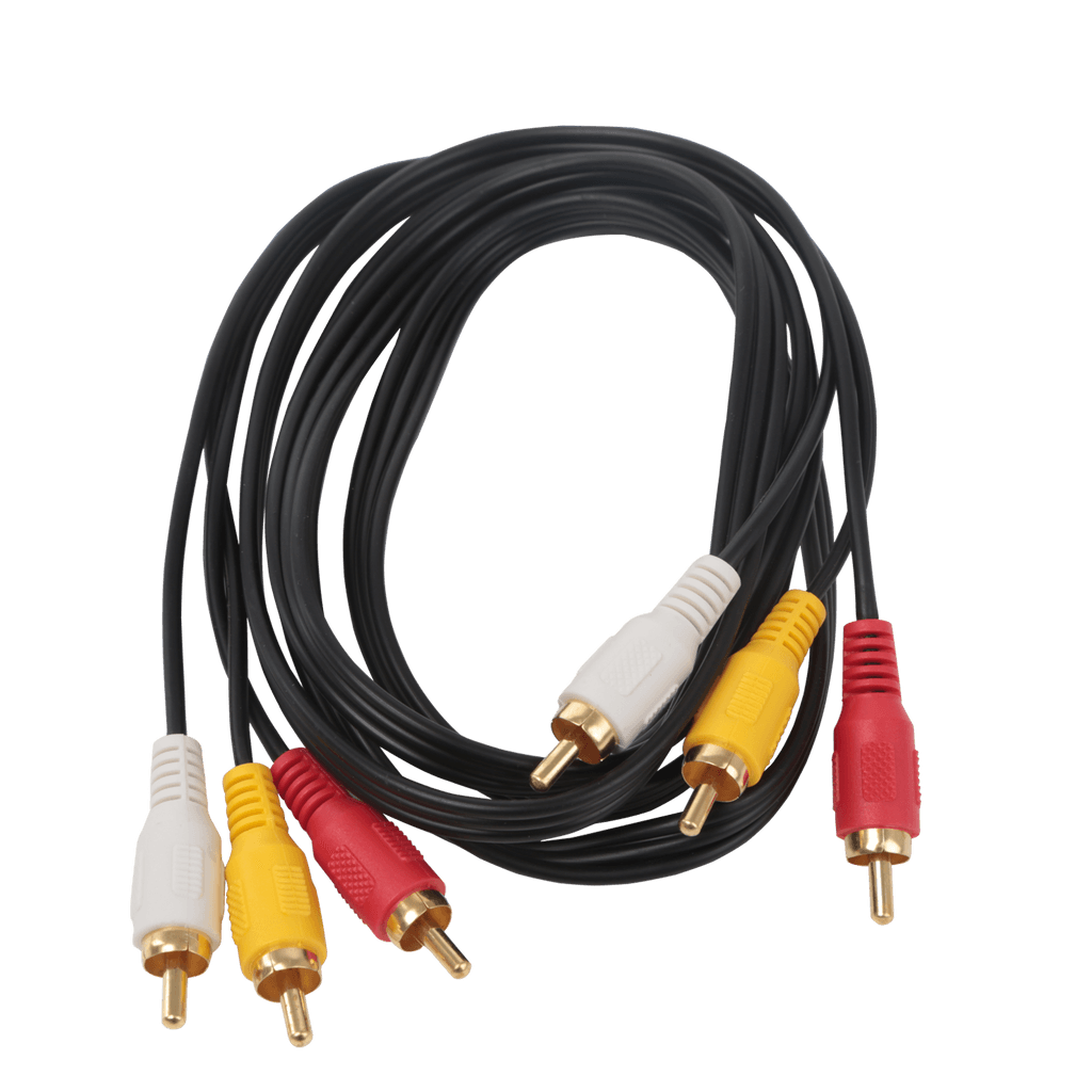 CABO DE ÁUDIO PLUGUES 3RCA PARA PLUGUES 3RCA 1,5M PRETO