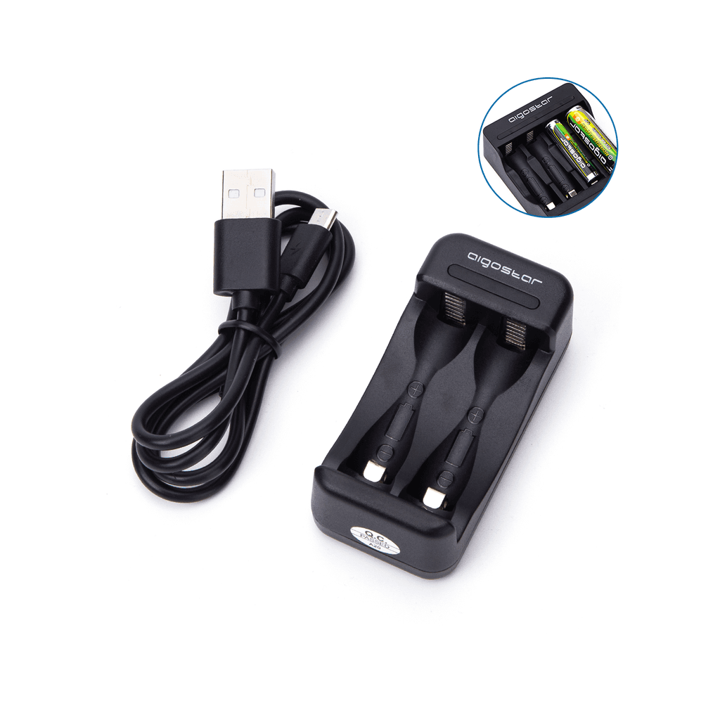 Aigostar Carregador de Baterias 2x Aa/aaa Preto - 8433325201517
