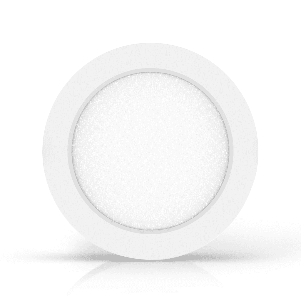 E6 LED MONTAGEM EM SUPERFICIE REDONDA 12W AMARELA