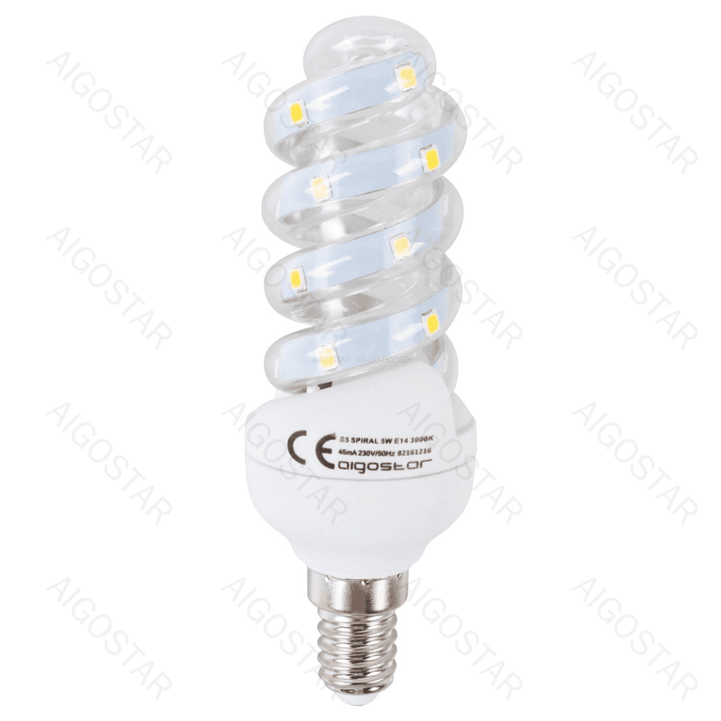 LED E14 4.9W TUBO EM ESPIRAL