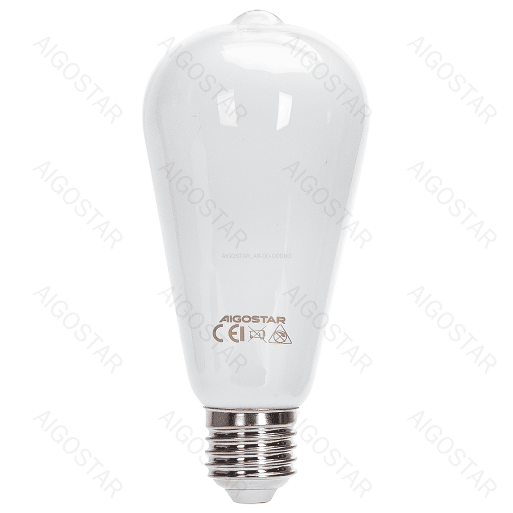 LÂMPADA DE FILAMENTO LED (BRANCO LEITOSO) ST64 E27 8W