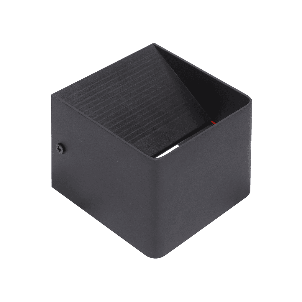 LUZ DE PAREDE LED DE METAL PRETO 5,5 W