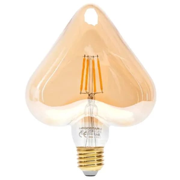 Lâmpada LED Coração Âmbar E27 4W 1800K - MI450782
