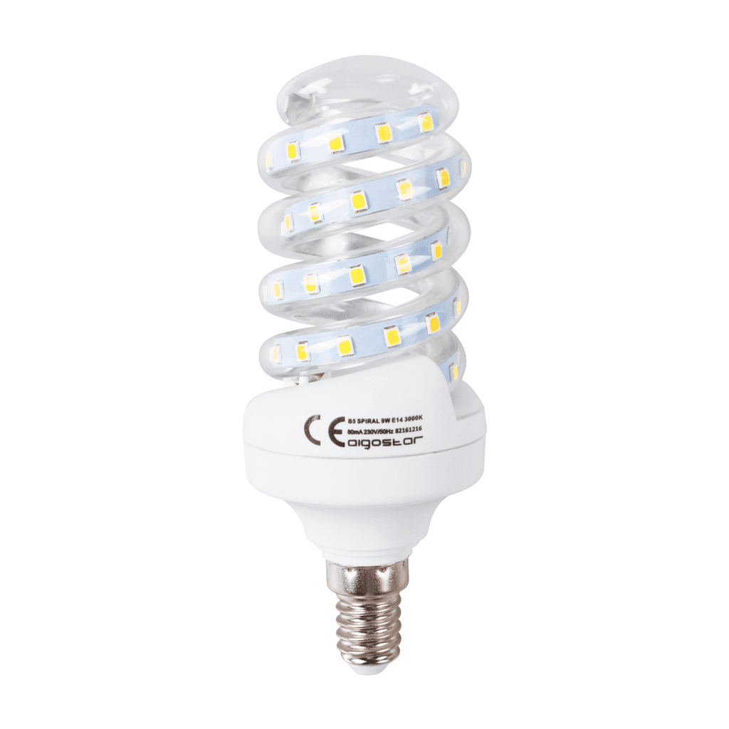 LED E14 9W TUBO EM ESPIRAL