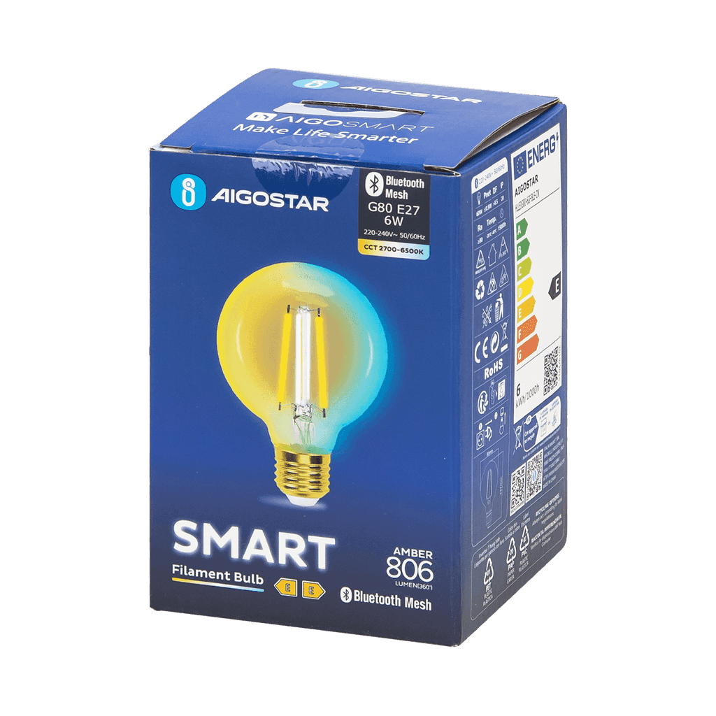 BLUETOOTH LÂMPADA DE FILAMENTO INTELIGENTE G80